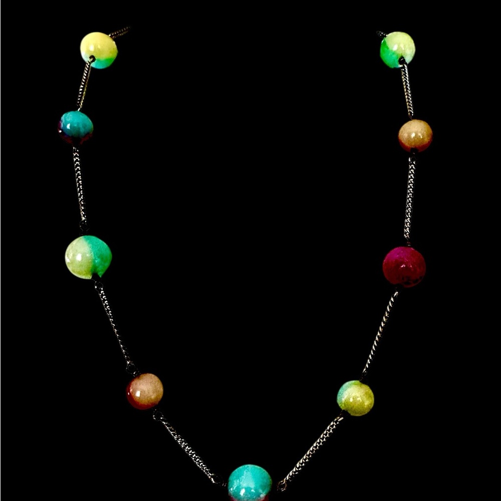 Vintage Chanel 1999 Glass Bead Station Necklace – Karl Lagerfeld Collection